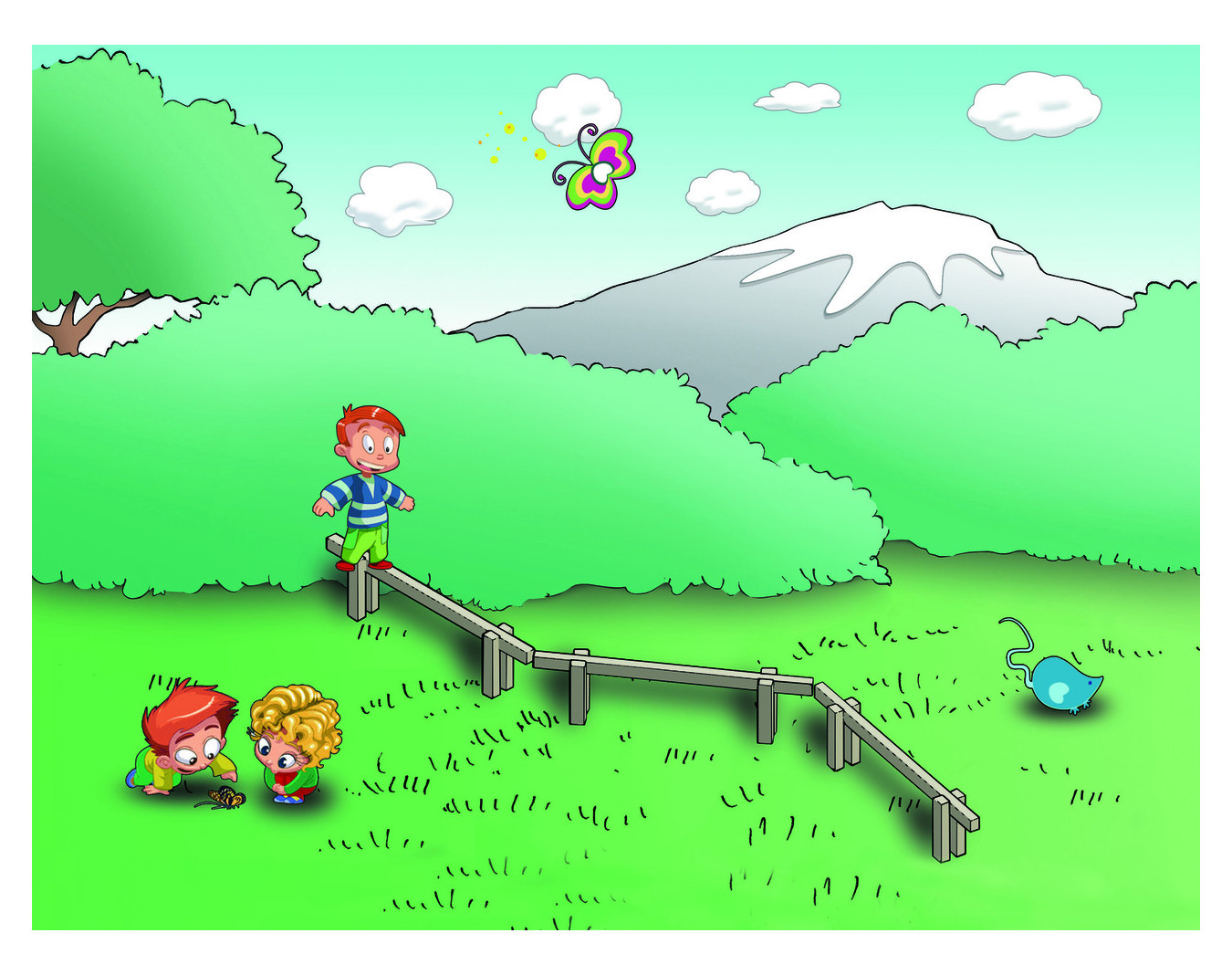 Poutre d'équilibre - parcours sportif enfants