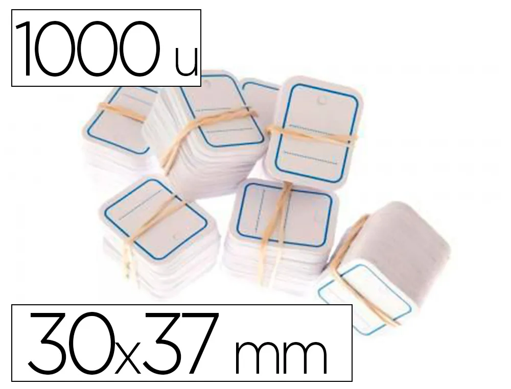 Étiquettes apli-agipa textiles perforées 224g cadres et lignes bleus 30x37mm boîte de 1000u