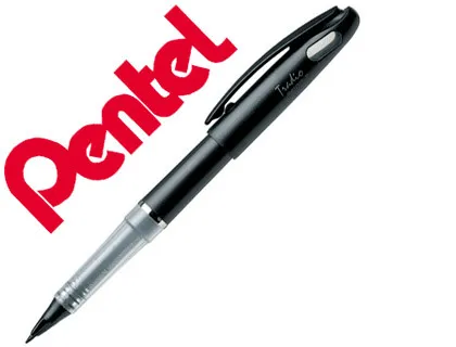 Stylo-feutre pentel tradio plume dessin écriture pointe polyacétate souple encre liquide noire rechargeable