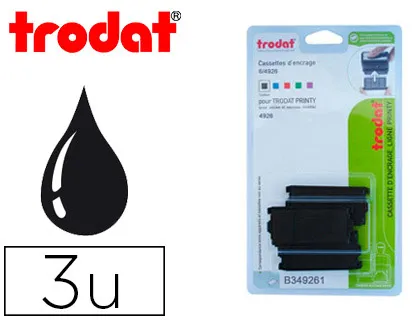 Recharge tampon trodat 4926 noir blister 3 unités