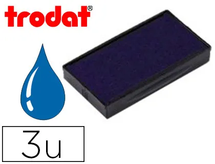 Recharge tampon trodat 4912/4912t/4952/4992 bleu blister 3 unités