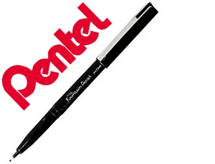 Stylo-feutre pentel jm20 plume dessin écriture pointe plastique souple agrafe métal encre noire