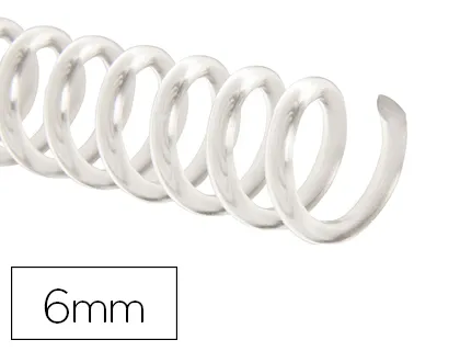 Spirale Q-Connect plastique transparent relieur pas 32 5:1 20f calibre 1.8mm diamètre 6mm boîte 100 unités