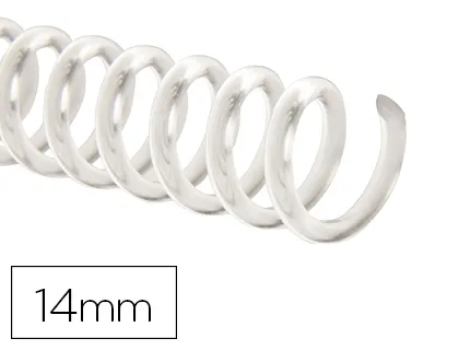 Spirale Q-Connect plastique transparent 32 5:1 100f calibre 1.8mm diamètre 14mm boîte 100 unités