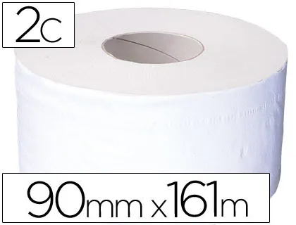 Papier hygienique jumbo 2c cellulose blanc mandril 70mm pour distributeur 75183