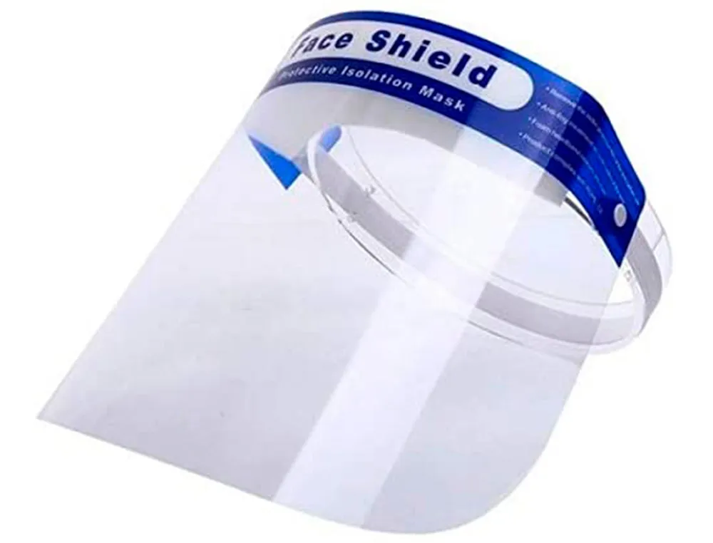 Visiere de protection amovible paperflow anti reflet anti buee lavable systeme de reglage 54/64cm lot 25 unites