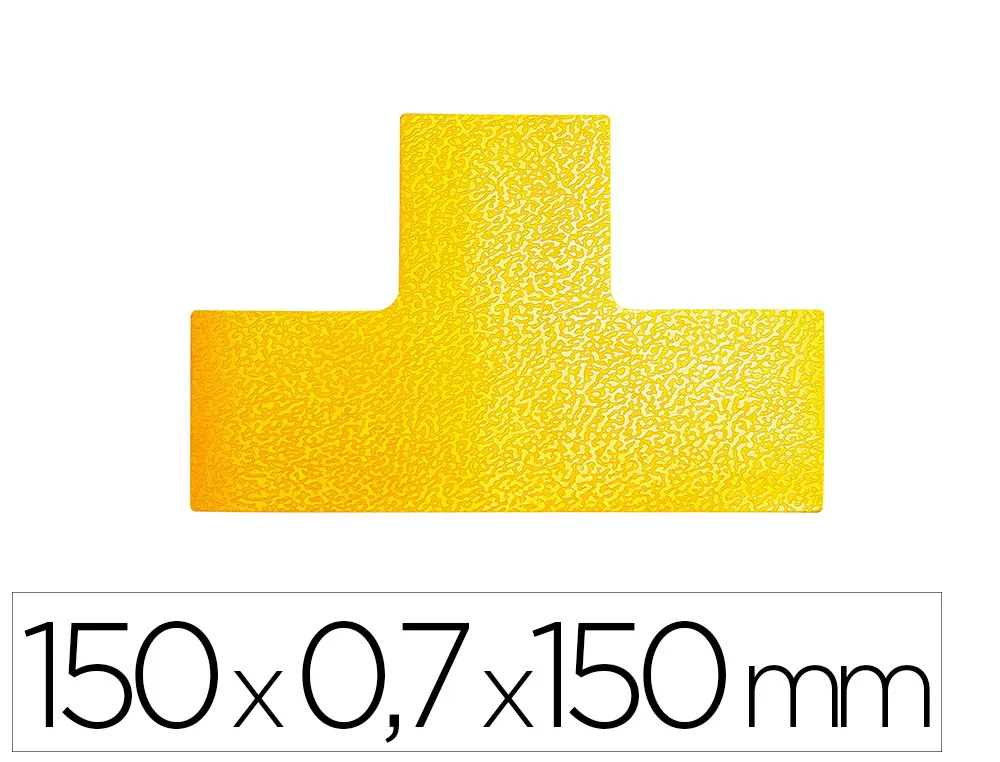 Marquage au sol durable identification zones de danger passage stockage forme t 150x0,7x150mm interieur lot