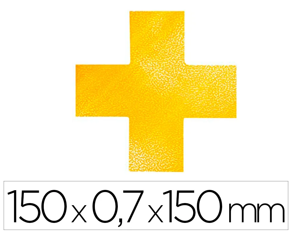 Marquage au sol durable identification zones de danger passage stockage forme croix 150x0,7x150mm interieur