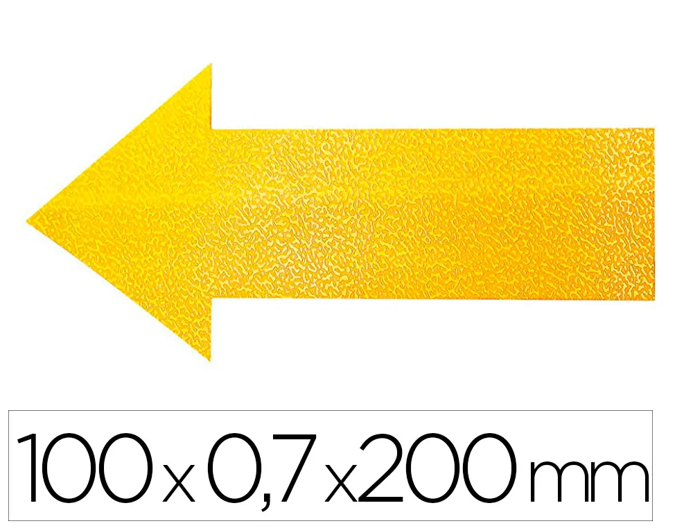 Marquage au sol durable identification zones de danger passage stockage fleche 100x0,7x200mm