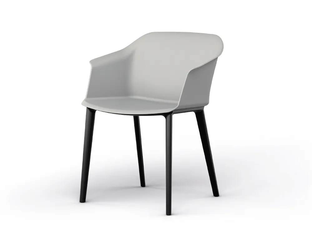 Fauteuil eol scott pp 4 pieds coniques noir patins antiderapant coque neige