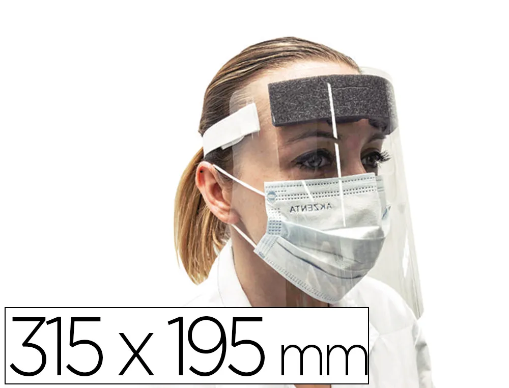Visiere exacompta de protection individuelle en polycarbonate mesures: 315x195 mm