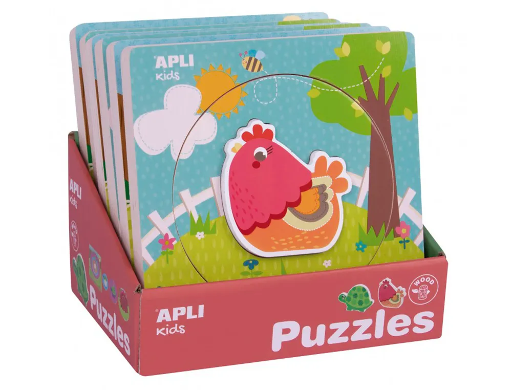 Puzzle Apli Kids la croissance des animaux - Lot de 6 puzzle