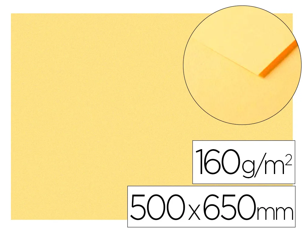 Papier dessin clairefontaine a grain 160g 1 surface grainee 1 lisse 50x65cm paquet 25f coloris bouton