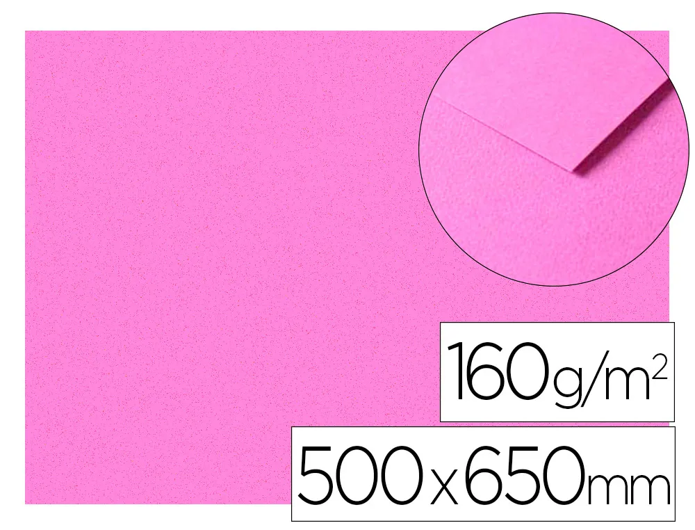 Papier dessin clairefontaine a grain 160g 1 surface grainee 1 lisse 50x65cm paquet 25f coloris lilas