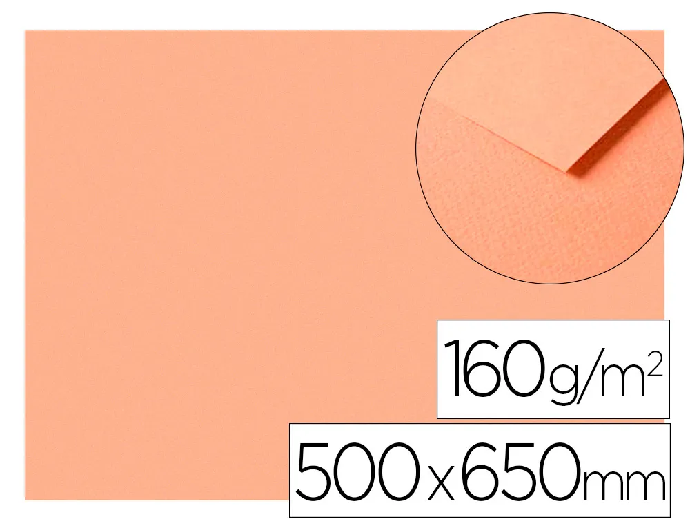 Papier dessin clairefontaine a grain 160g 1 surface grainee 1 lisse 50x65cm paquet 25f coloris rouille