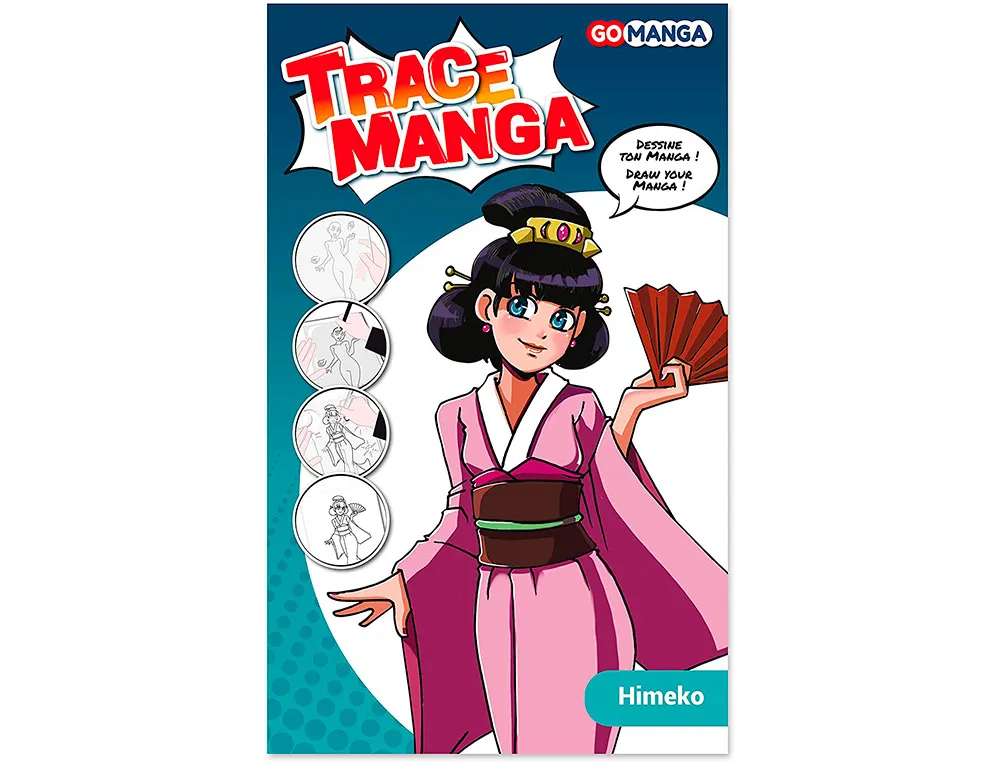 Trace-manga go manga 2 pochoirs silhouette a tracer tenue vestimentaire et accessoires modele princesse GM42501