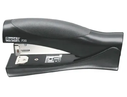Agrafeuse rapid standup f20 33x124x60mm 20 feuilles agrafes 24/6 et 26/6 coloris noir