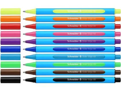 Stylo bille maul shneider slider edge xb couleur assorties pack de 10