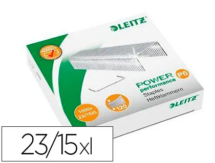 Agrafe leitz power performance p6 23/15xl boîte 1000 unités