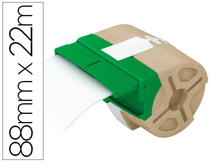 Étiquette adhésive leitz papier ruban continu permanent 88mm longueur 22m cassette blanc
