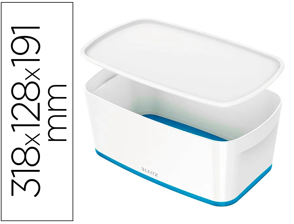 Bac rangement leitz mybox format A5 5l 318x128x3191mm blanc bleu