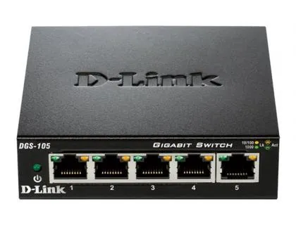 Switch de bureau d-link commutateurs 5 ports 10/100/1000mbps controle de flux par auto detection