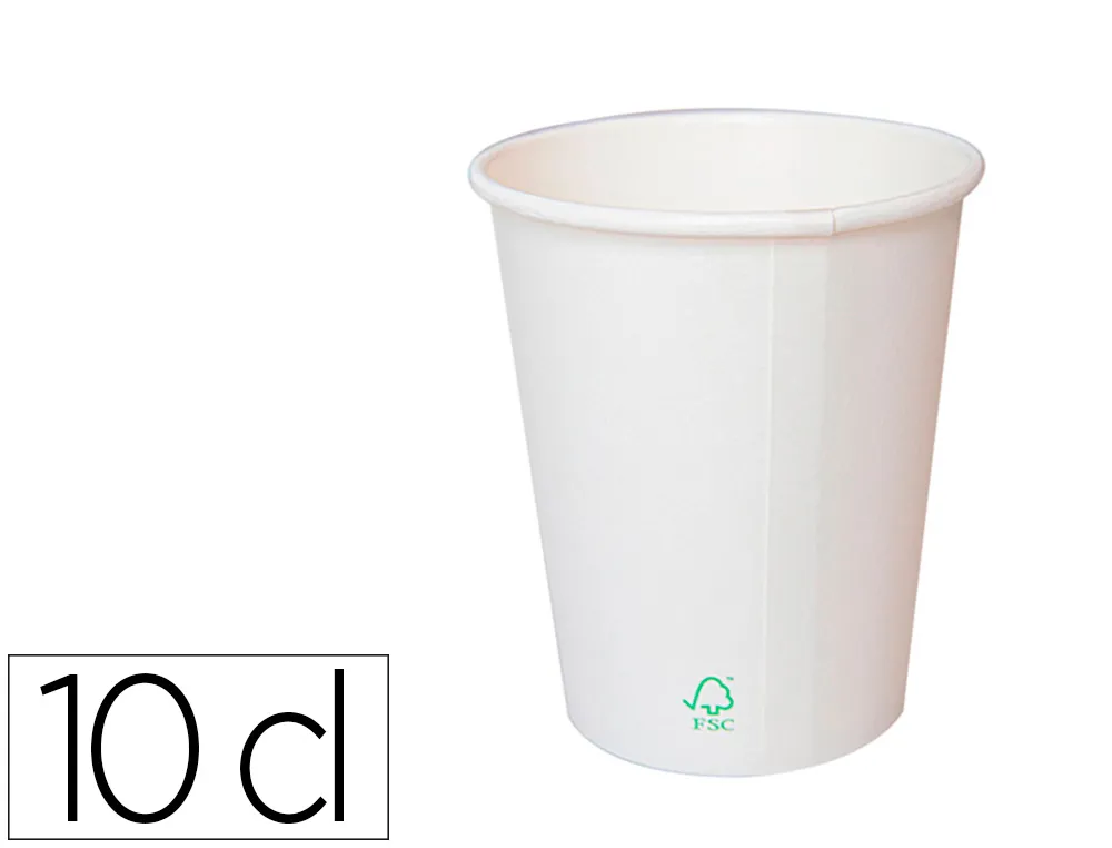 Gobelet en carton coldis biodegradable compostable de contenance 10cl paquet de 50
