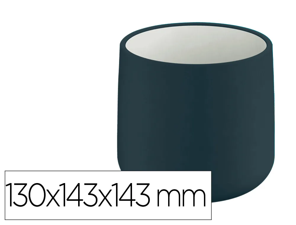 Pot pour plante leitz cosy ceramique dimensions: 130 x 143 x 143 mm coloris gris