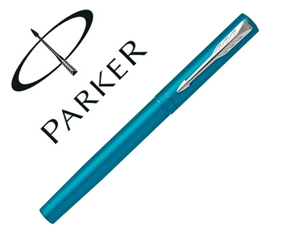 Stylo plume parker vector xl metallique pointe moyenne bleu canard coffret cadeau