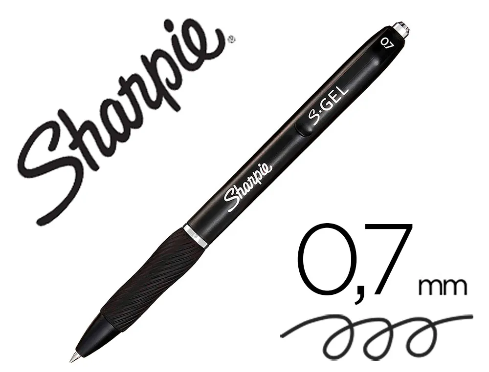 Stylo gel sharpie gel pointe moyenne 0.7mm encre noire