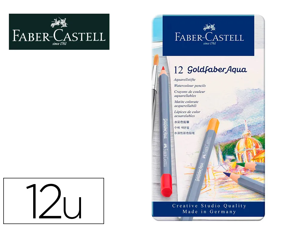 Peinture aquarelle faber castell boite de 12