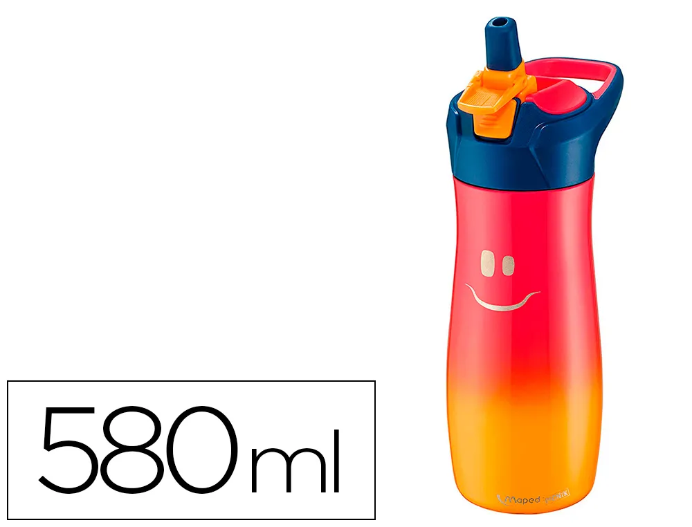 Gourde maped figurative pour enfant 580ml coloris rose