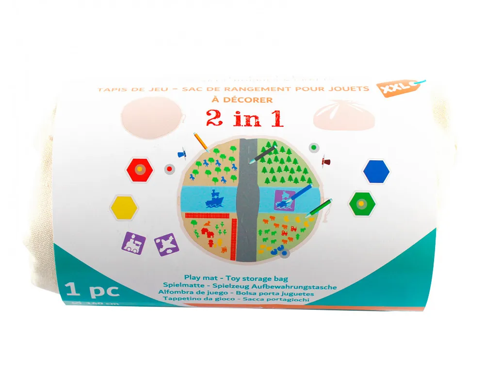 Tapis de jeu et sac de rangement sodertex 2 en 1 - diam 140 cm - 1 pc - 1 coloris
