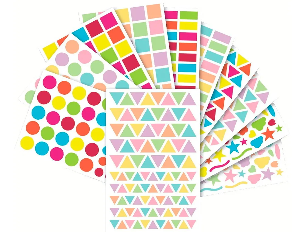 Gommette clairefontaine initial formes g om triques - pack collectivit 20 planches