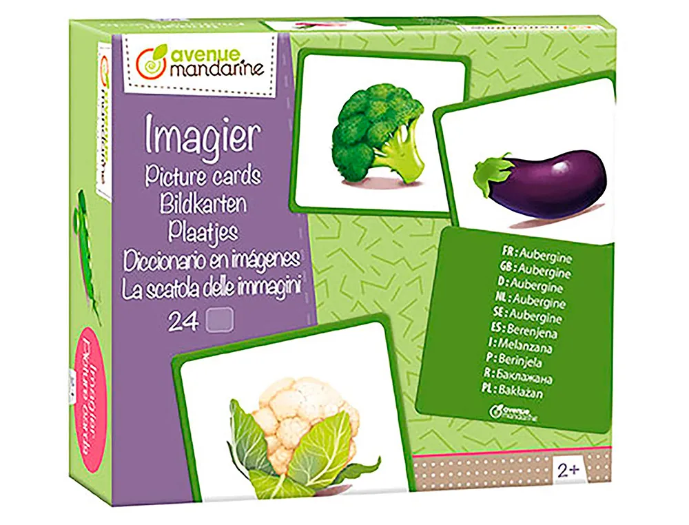 Imagier clairefontaine l gumes - contient 24 images en carton épais dimensions 11,5x12,7 cm