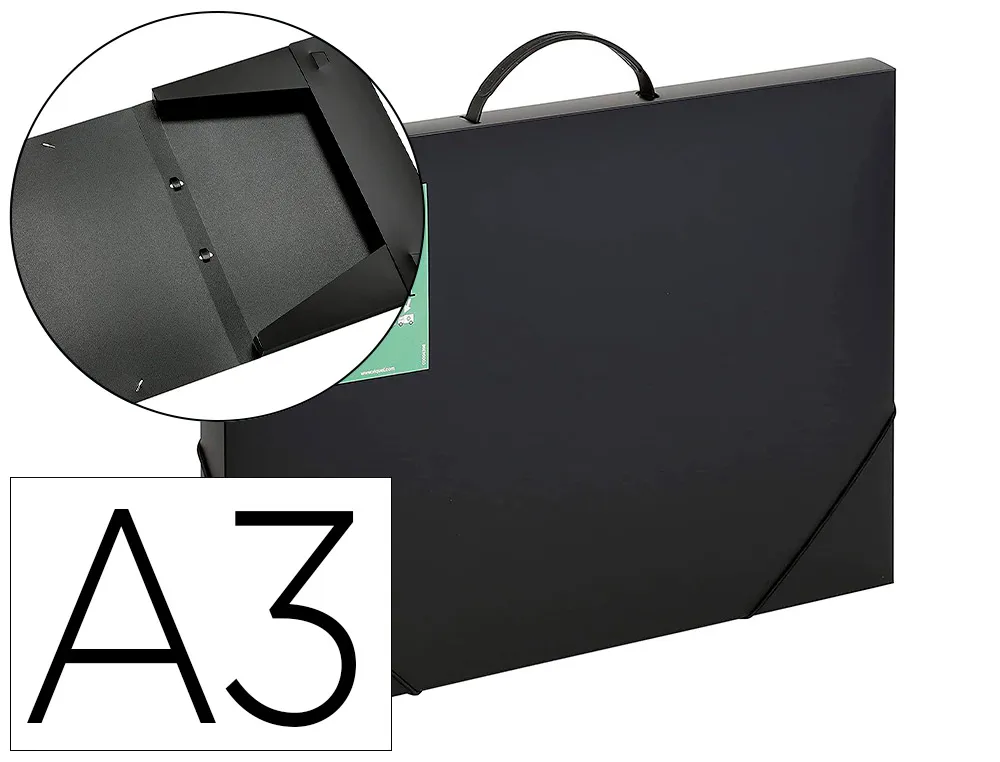 Boite de classement handelbox dos 3cm polypropylene A3 42,5x30,5x3cm coloris noir