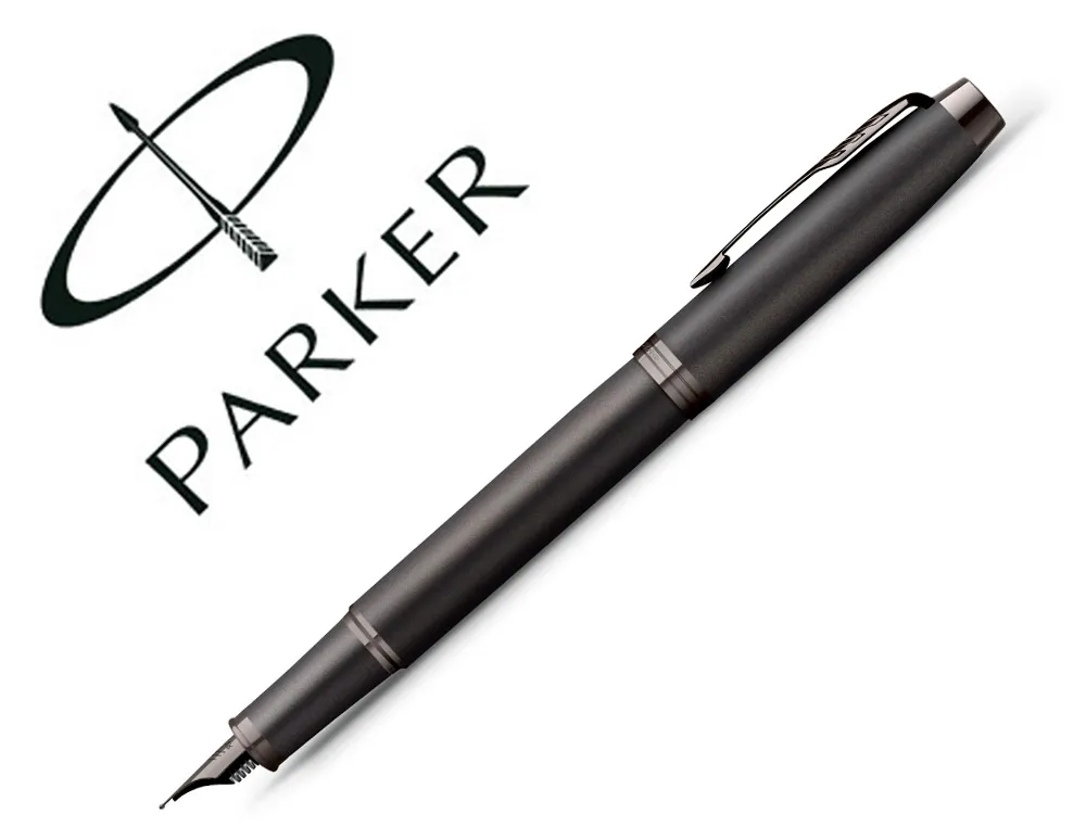 Stylo plume parker im monochrome noir pointe moyenne encre bleu etui cadeau