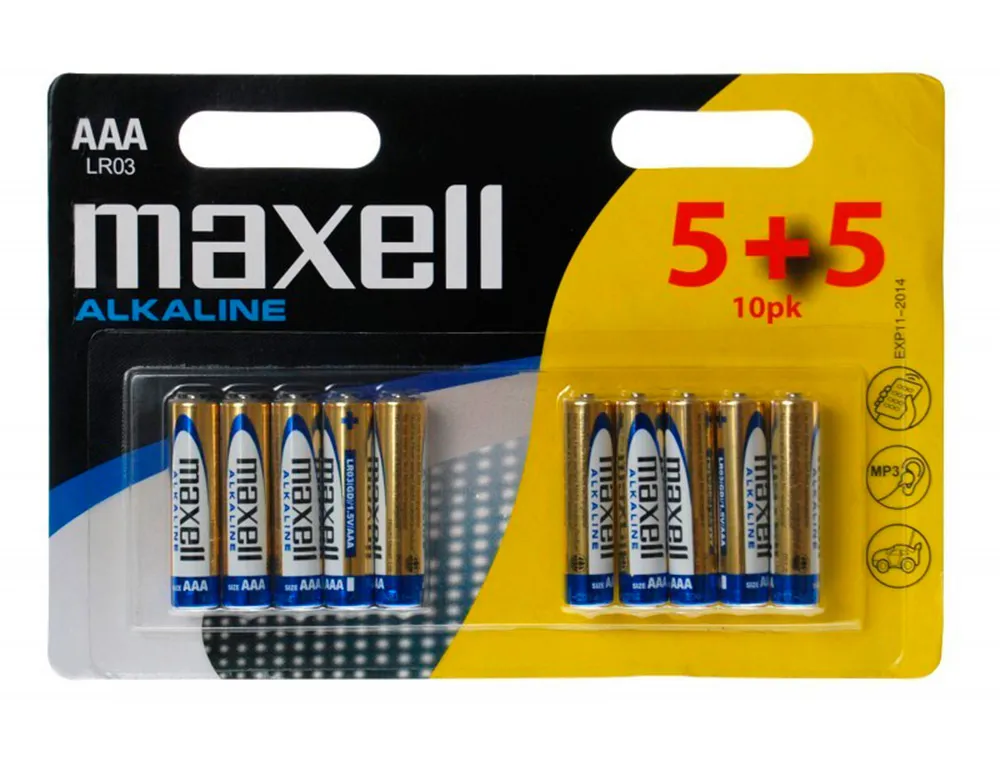 Box 10 de piles Maxell LR03 AAA