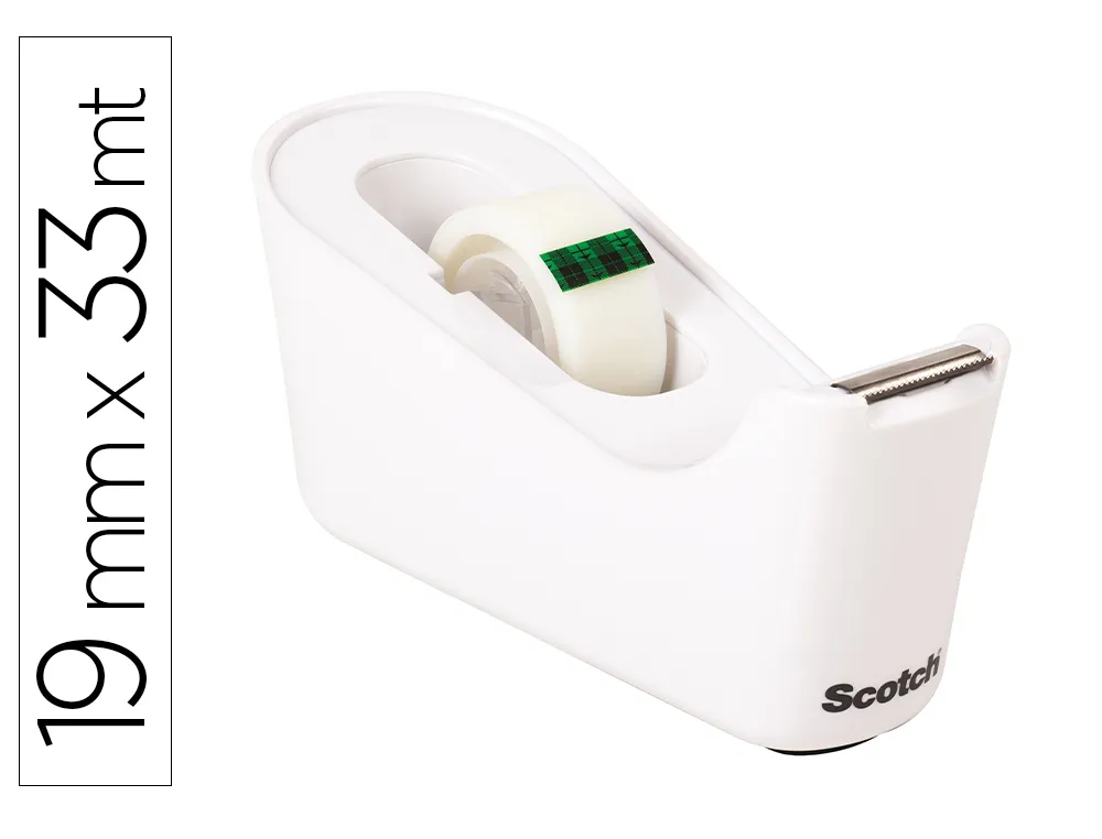 Devidoir scotch c18 blanc + rouleau scoth magic tape 19mmx33m