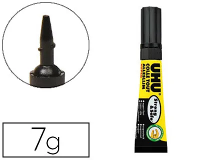 Colle rapide uhu strong&safe extra forte tous types supports collage invisible sans solvant inodore tube 7g