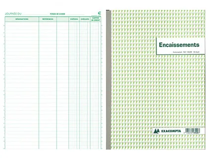 Manifold autocopiant exacompta encaissements A4 210x297mm foliotage 50 duplis