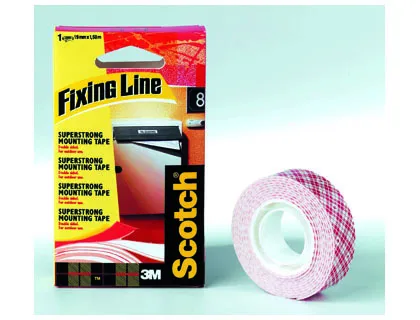 Ruban fixation scotch extra fort application extérieure épaisseur 1.1mm résistance chaleur humidité 19mmx1.5m