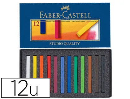Pastel tendre faber-castell goldfaber studio carré 66mm coloris brillant intense bonne résistance lumière boîte 12u