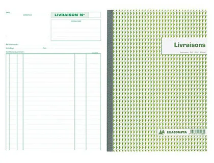 Manifold autocopiant exacompta livraisons 180x210mm foliotage 50 duplis
