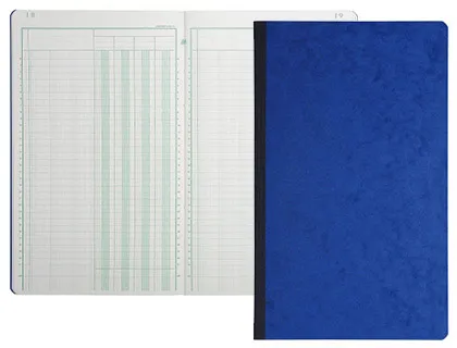 Registre piqure exacompta colonnes 195x320mm 31 lignes 4 colonnes/page 80 pages