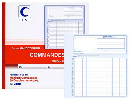Manifold elve autocopiant 210x210mm foliotage 50 duplis commandes