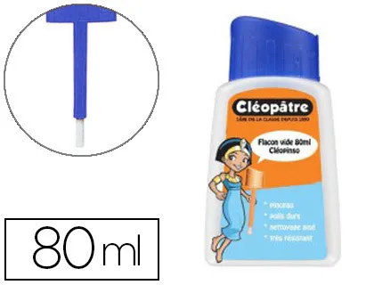 Flacon vide cléopâtre colle liquide bouchon pinceau système anti-renversement lot 12 flacons vides 80 ml