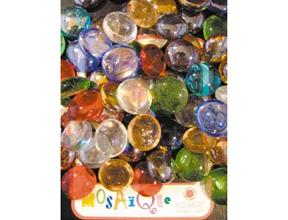 Perle en verre solargil diamètre 18mm coloris assortis sac 1kg 240 unités