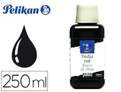 Encre de chine pébéo plume pinceau couleur noir flacon 250ml