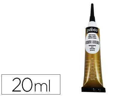Cerne relief pébéo peinture vitrail coloris or tube 20ml
